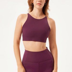 Girlfriend Collective Plum Topanga Halter Bra | M